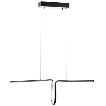 Ali 34.5" Dimmable Adjustable Integrated LED Metal Linear Pendant - JONATHAN Y